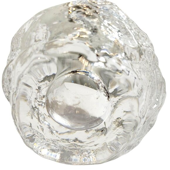 Vintage 1973 Kosta Boda Snowball Votive Tealight Holder Clear Scandinavian Glass - Picture 6 of 8